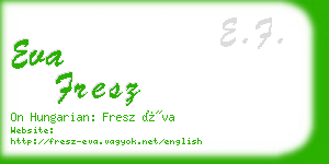 eva fresz business card